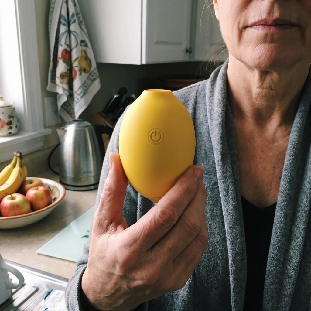 Woman holding the yellow Dirty Lemon